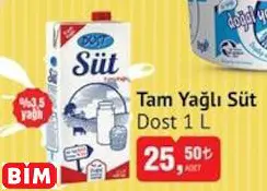 DOST TAM YAĞLI SÜT DOST TAM YAĞLI SÜT